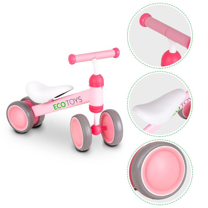 Rowerek biegowy mini rower Practise Pink Ecotoys