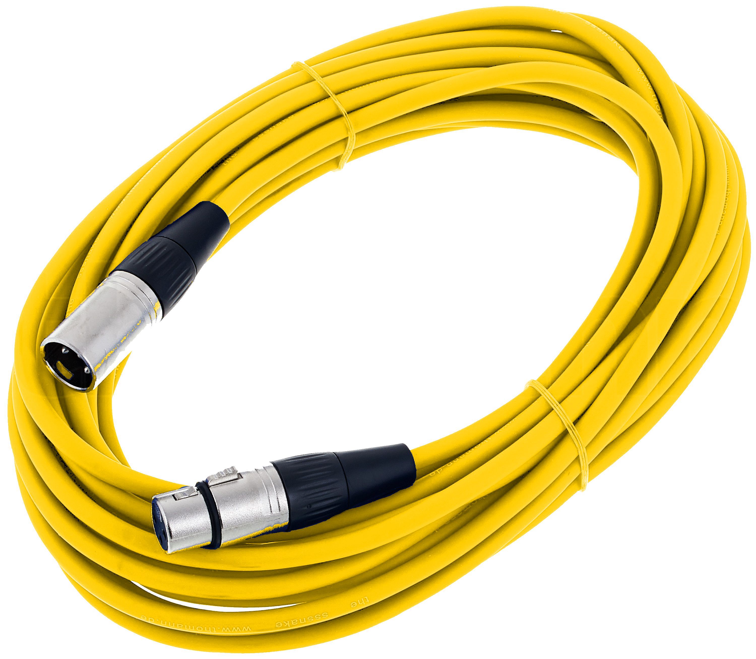 Kabel przewód mikrofonowy XLR XLR 10 m żółty
