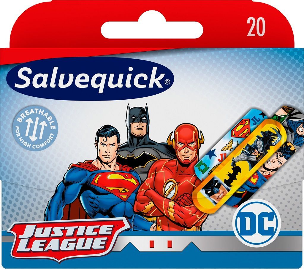 SALVEQUICK Justice League plastry z opatrunkiem 20szt.