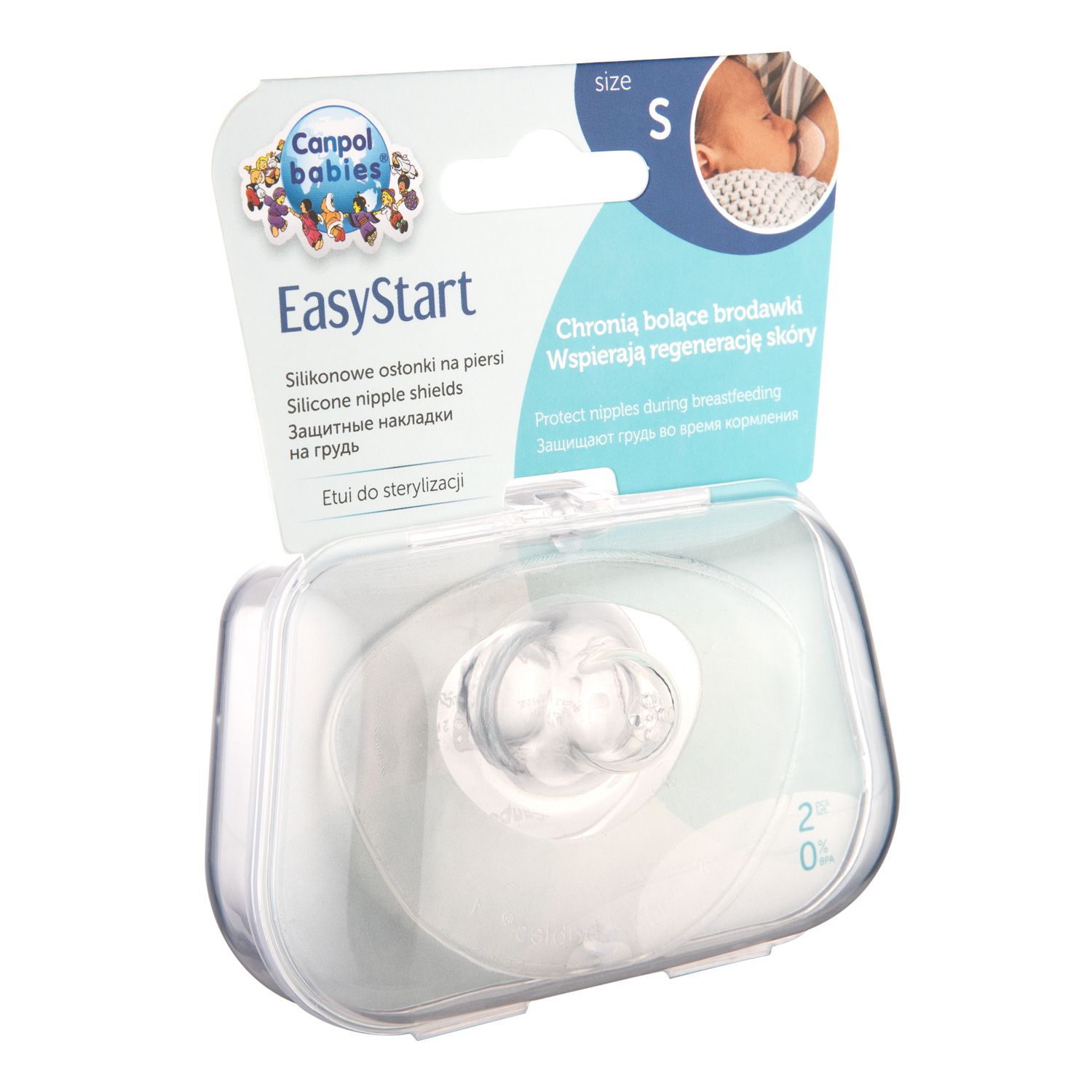 Canpol babies silikonowe osłonki piersi na sutki Rozmiar: S EasyStart 2 szt.