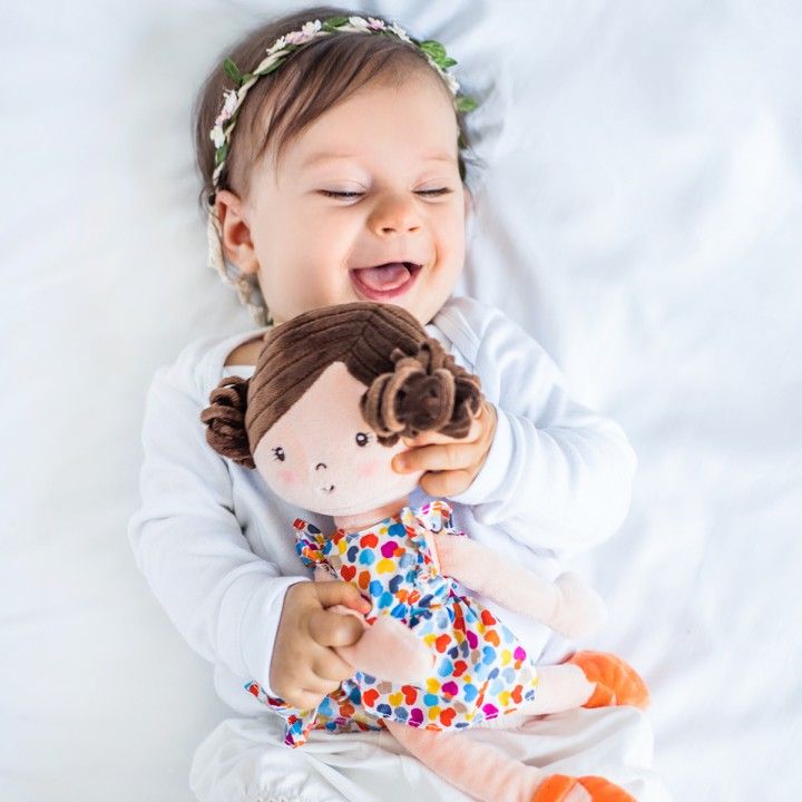 Babyono pierwsza przytulanka dla niemowląt, Szmaciana lalka LENA