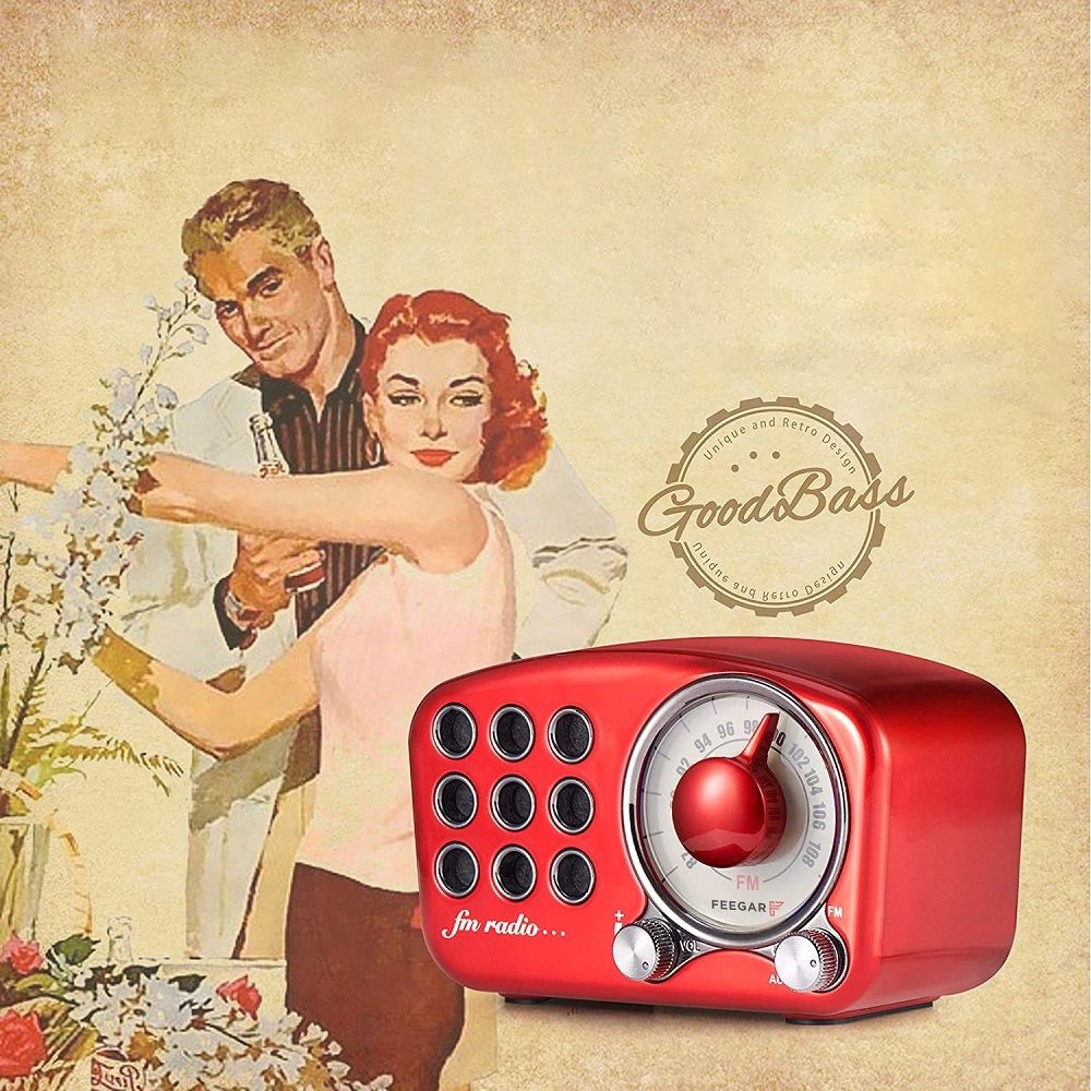 Radio Kuchenne Feegar Retro Bluetooth Przenośne Fm