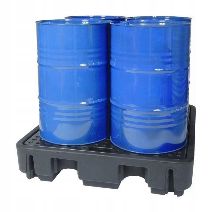 Wanna platforma wychwytowa ociekowa plastikowa HDPE na 4 beczki 250 l