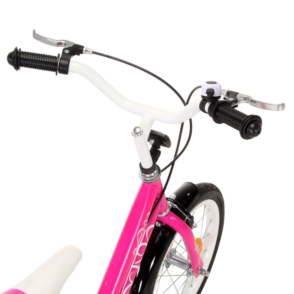 Rower dla dzieci, 16 cali, czarno-różowy