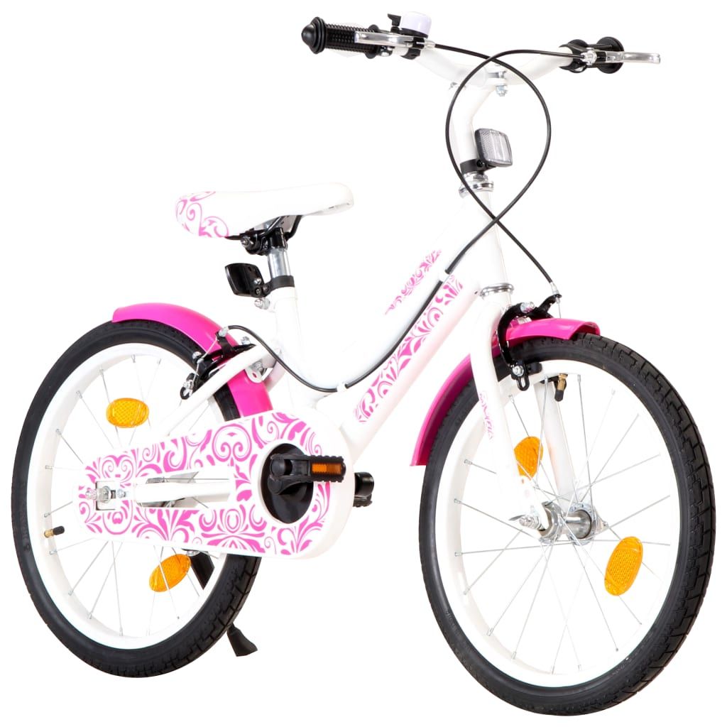 Rower dla dzieci, 18 cali, różowo-biały