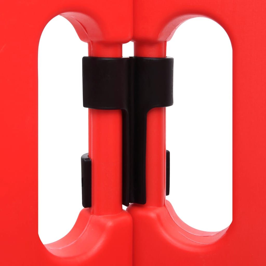 Barierki drogowe, 4 szt., czerwone, 75x75x100 cm