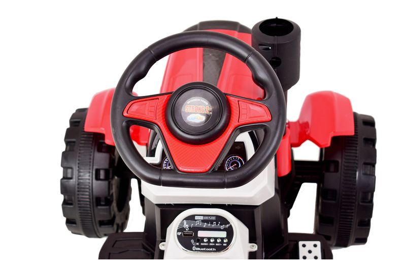 TRAKTOR NA AKUMULATOR ZIELONY Z PRZYCZEPĄ + MOŻDZIERZ, MIĘKKIE SIEDZENIE, PILOT/HSD6606