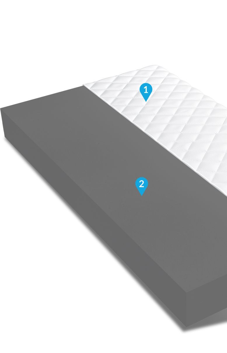 Materac 90x200 pianka BERGAMO 9 cm