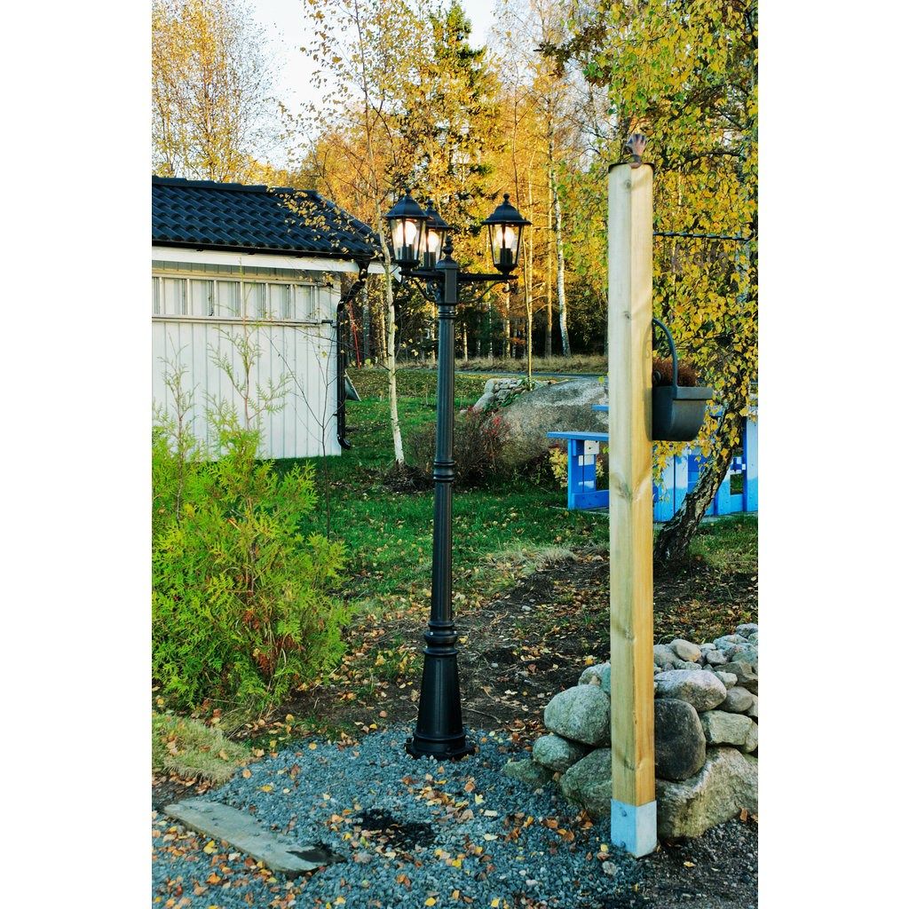 Lampa ogrodowa latarnia wysoka 195cm 3x60 wat
