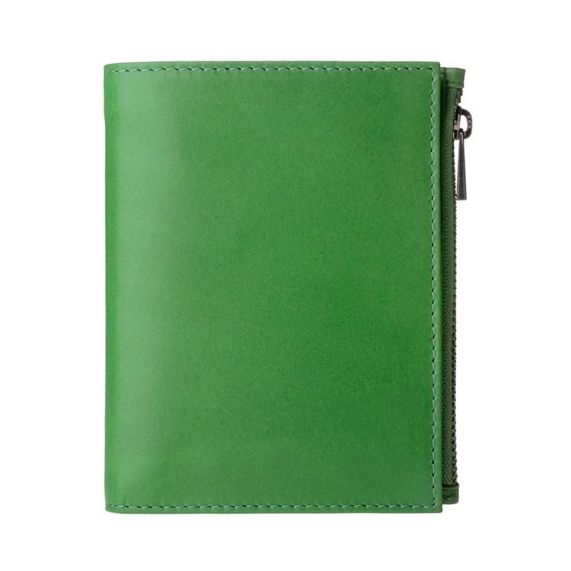 SUPER cienki skórzany portfel męski DuDu® Zip-It, 597-665 zielony