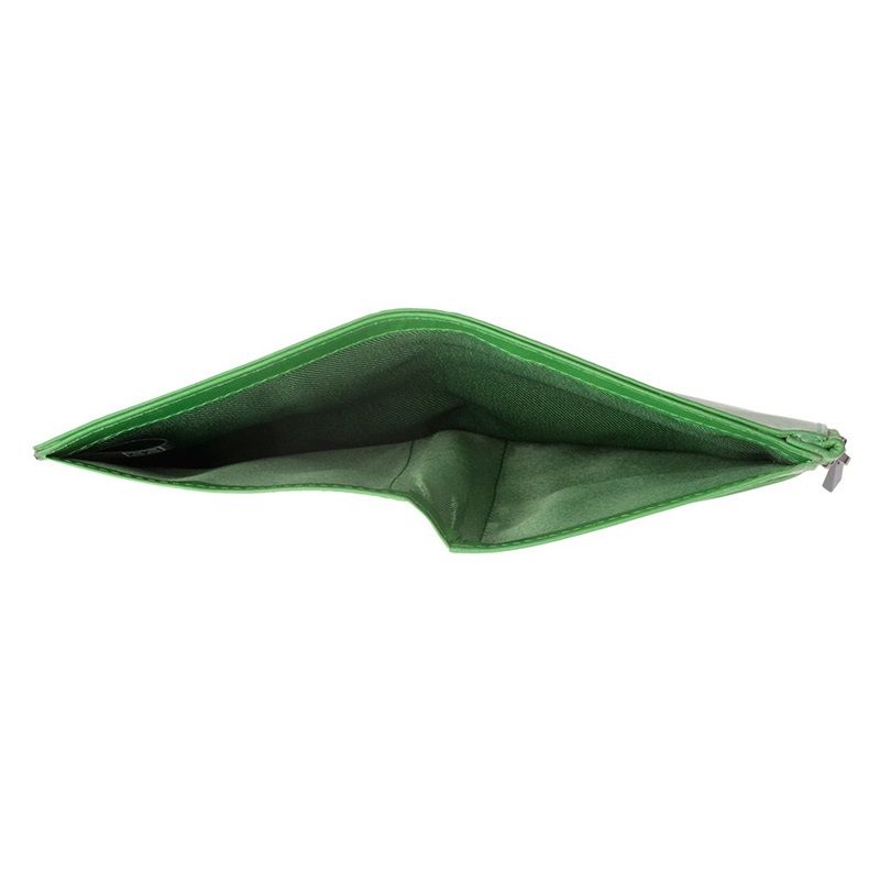 SUPER cienki skórzany portfel męski DuDu® Zip-It, 597-665 zielony