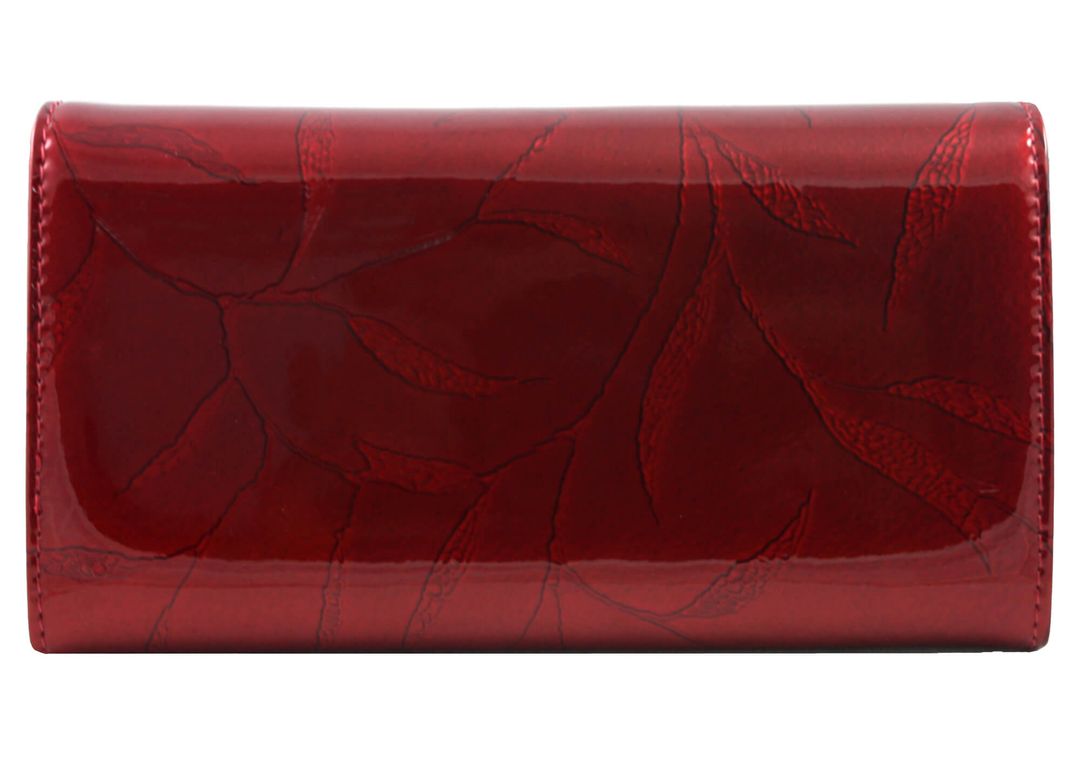 Lakierowany portfel damski Pierre Cardin, czerwony