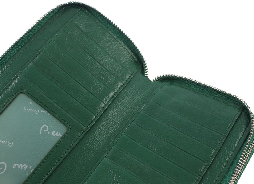 Saszetka podwójna damska Pierre Cardin, kolor zielony