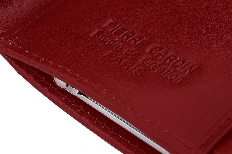 Ciemnoczerwona portmonetka Pierre Cardin, portfel