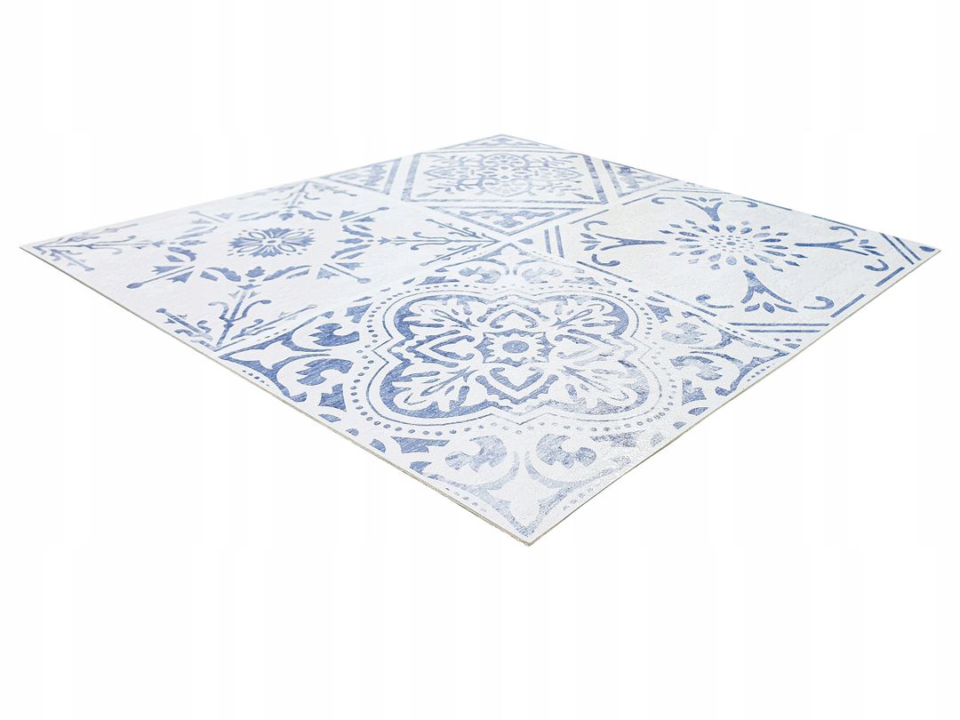 Samoprzylepna Płytka PCV Podłogowa Patchwork Retro Niebieski PP53