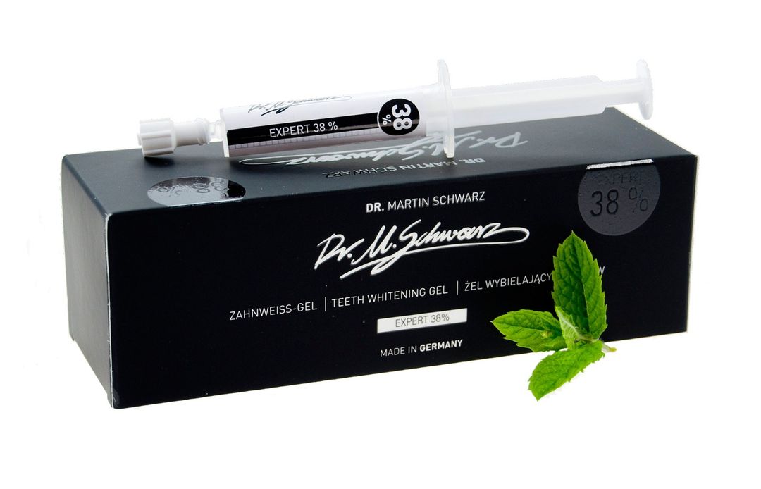 ŻEL DO WYBIELANIA ZĘBÓW Dr.SCHWARZ 38% +2xNAKŁADKI - ORIGINAL