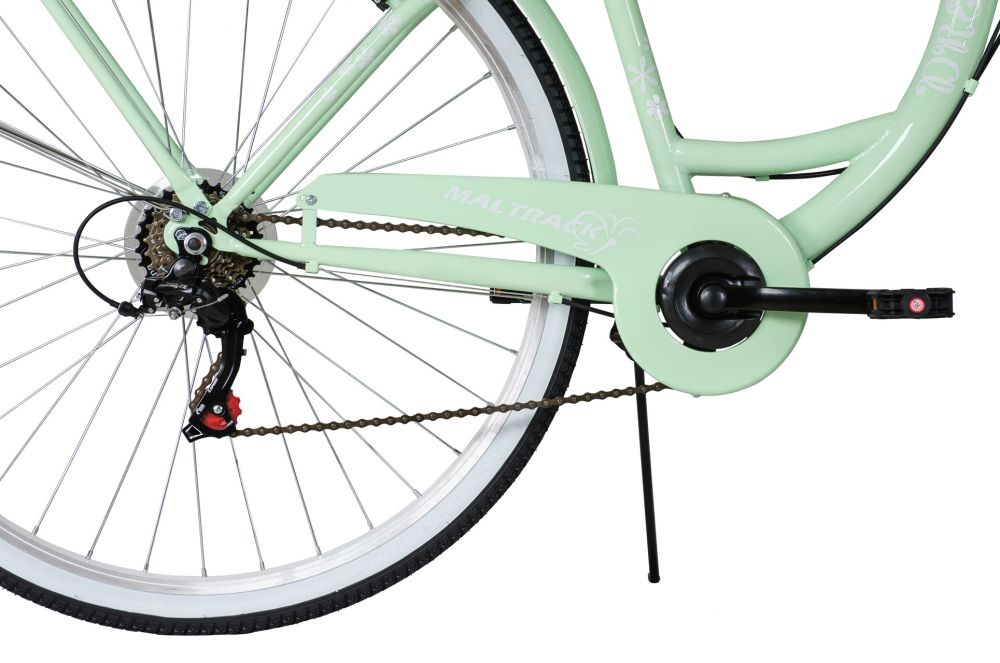 Rower Miejski MalTrack Citybike Dreamer 6-speed Mint 28" + Koszyk