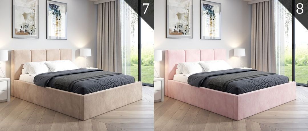 Łóżko tapicerowane GRANATOWE 180x200 + POJEMNIK SENS