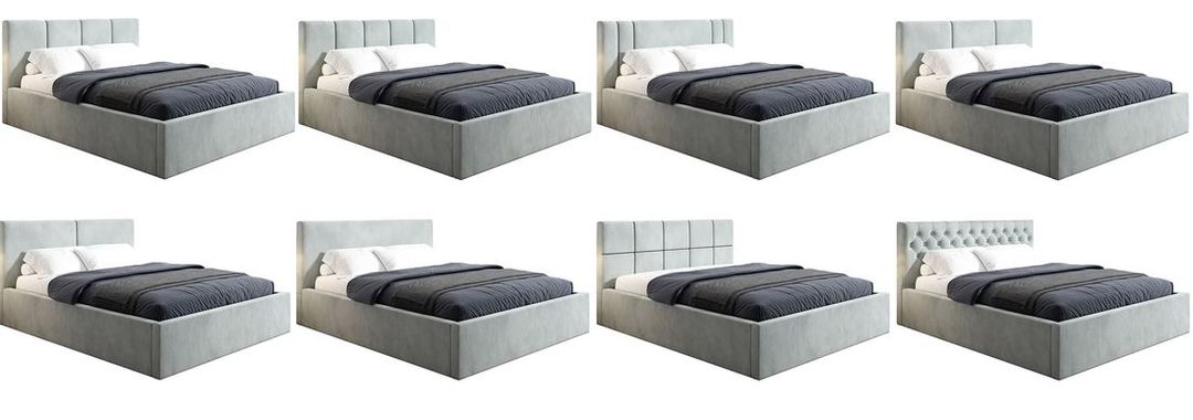 Łóżko tapicerowane GRANATOWE 180x200 + POJEMNIK SENS