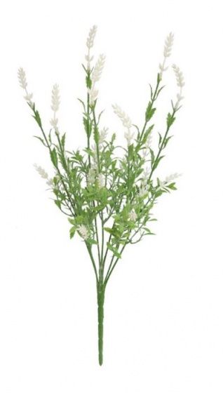 Sztuczna Roślina Lavender 49 Cm Biały/Zielony