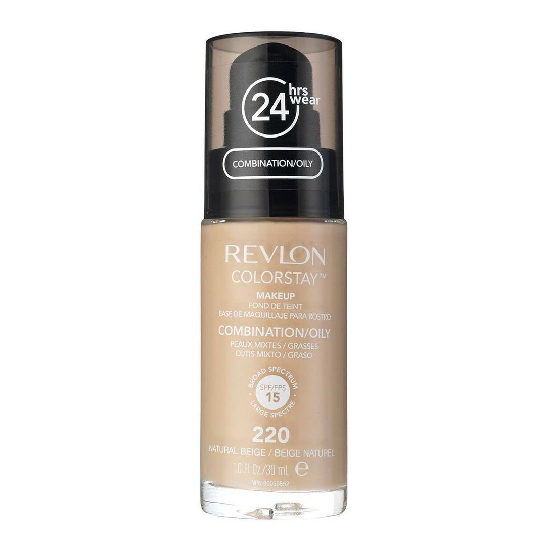 Revlon Colorstay MakeUp Combination/Oily 220 Natural Beige 30ml podkład z pompką do skóry mieszanej i tłustej