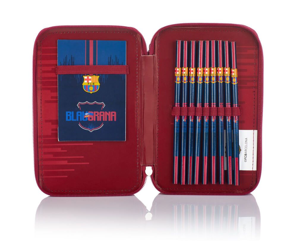 Piórnik podwójny z wyposażeniem Astra FC-236, FC Barcelona