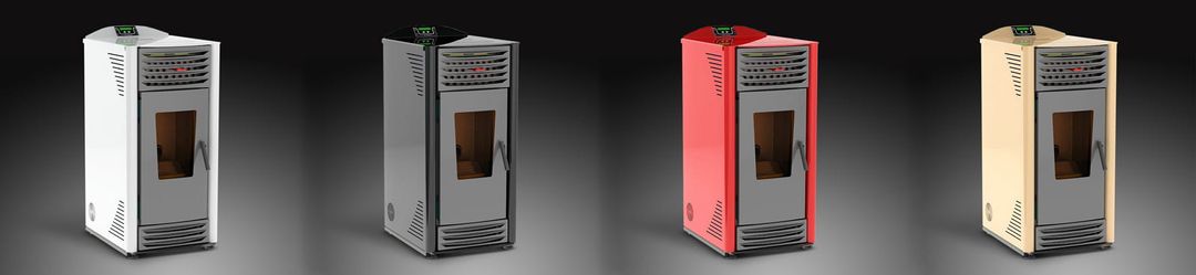 Piec powietrzny ekologiczny na pellet HELENA 8kW cappuccino A++