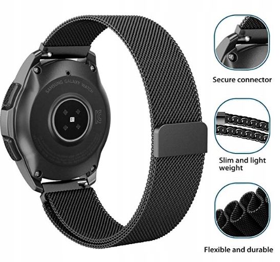 PASEK MAGNETYCZNY SAMSUNG GALAXY WATCH 42mm +SZKŁO