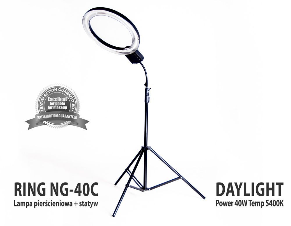 LAMPA DO MAKIJAŻU RING NG-40C 40W + STATYW 803