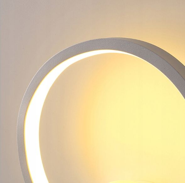 Kinkiet SILVA nowoczesny lampa ring 20cm ścienna LED 12W  Wobako