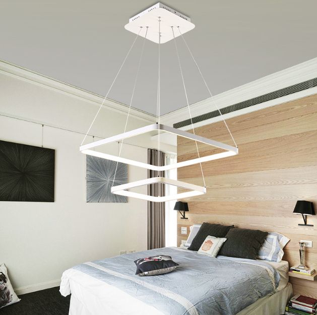 Lampa wisząca żyrandol kwadratLED 30+50 FABIO II nowoczesna 45W Wobako