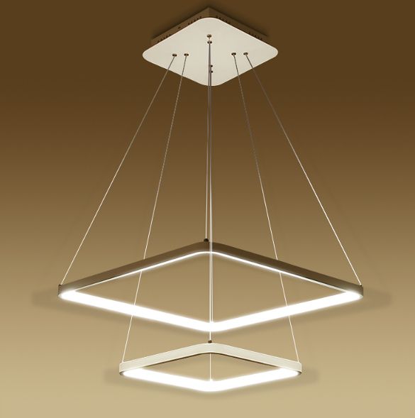 Lampa wisząca żyrandol kwadratLED 30+50 FABIO II nowoczesna 45W Wobako