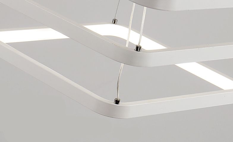 Lampa wisząca żyrandol kwadratLED 30+50 FABIO II nowoczesna 45W Wobako