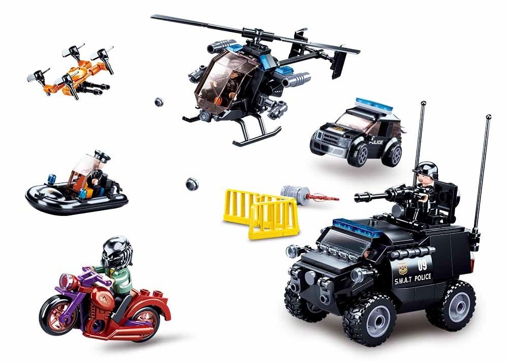 KLOCKI SLUBAN POLICE Policyjne pojazdy 469 kompatybilne z LEGO