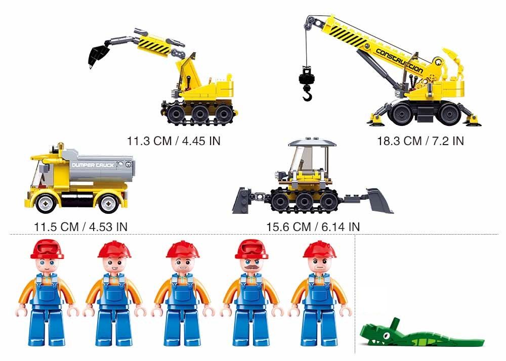 KLOCKI SLUBAN TOWN Maszyny budowlane 465 kompatybilne z LEGO