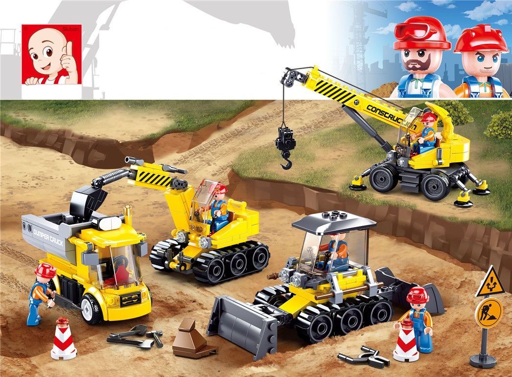 KLOCKI SLUBAN TOWN Maszyny budowlane 465 kompatybilne z LEGO