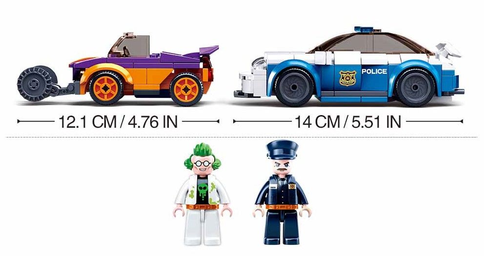 KLOCKI SLUBAN POLICJA Pościg na autostradzie 264 kompatybilne z LEGO