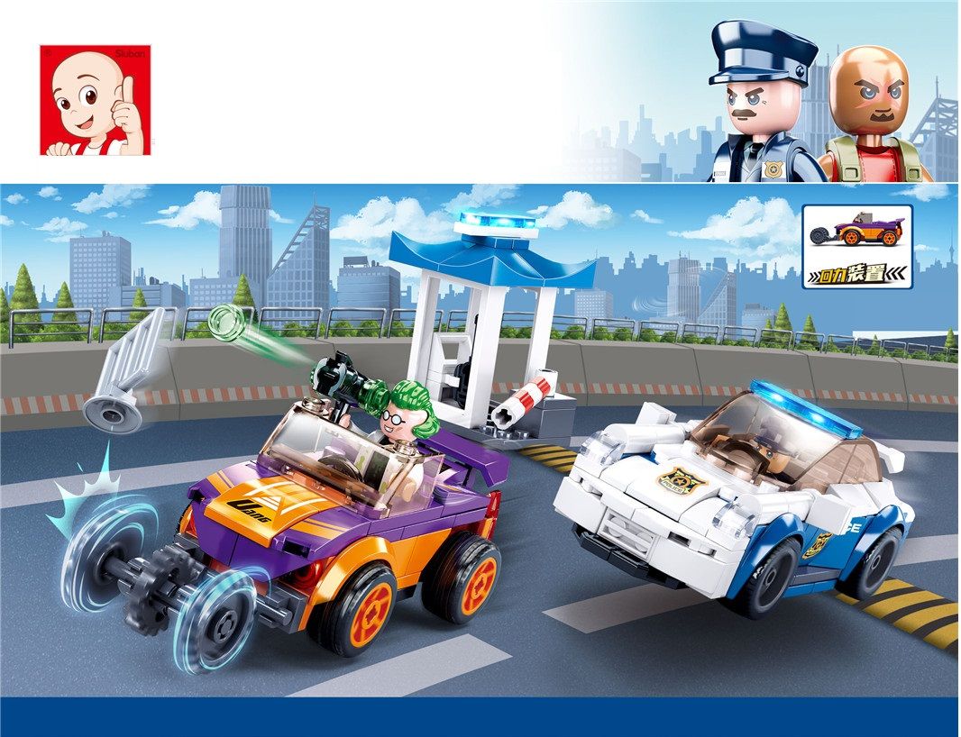 KLOCKI SLUBAN POLICJA Pościg na autostradzie 264 kompatybilne z LEGO