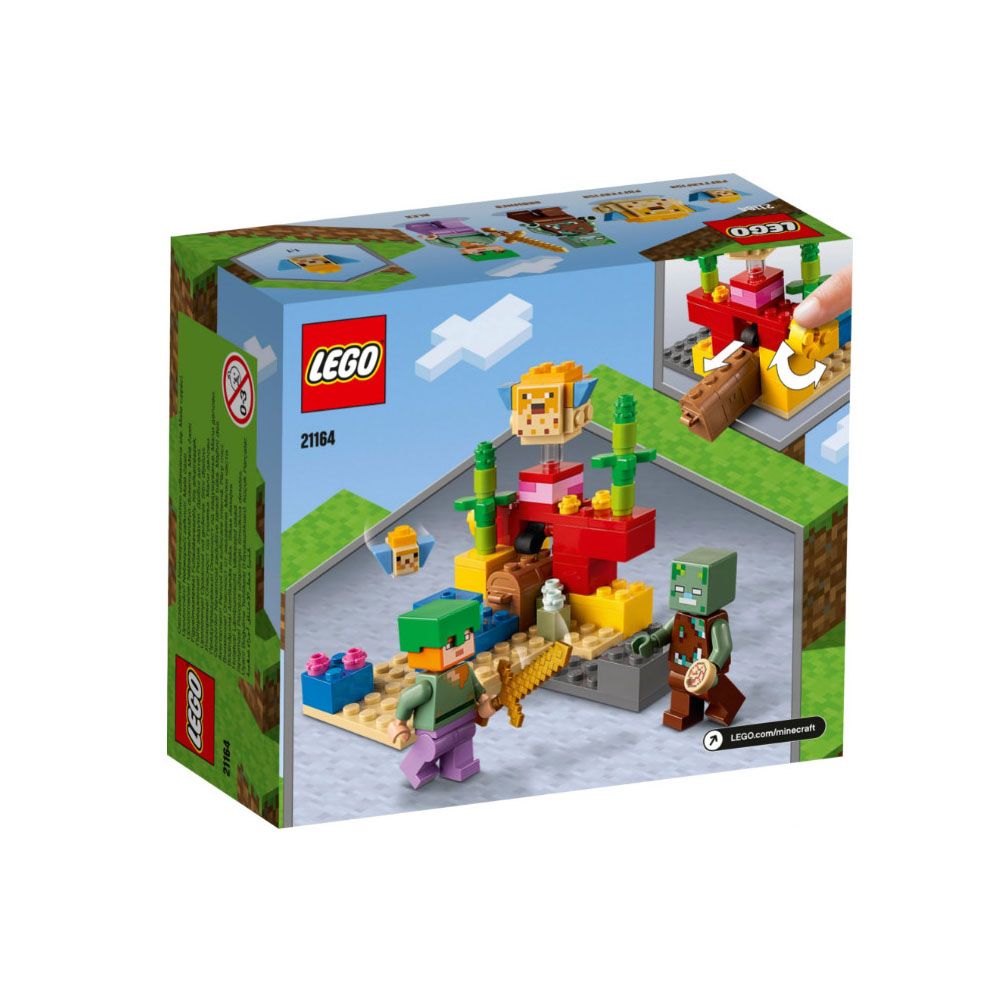 LEGO MINECRAFT RAFA KORALOWA KLOCKI ALEX 21164 7+