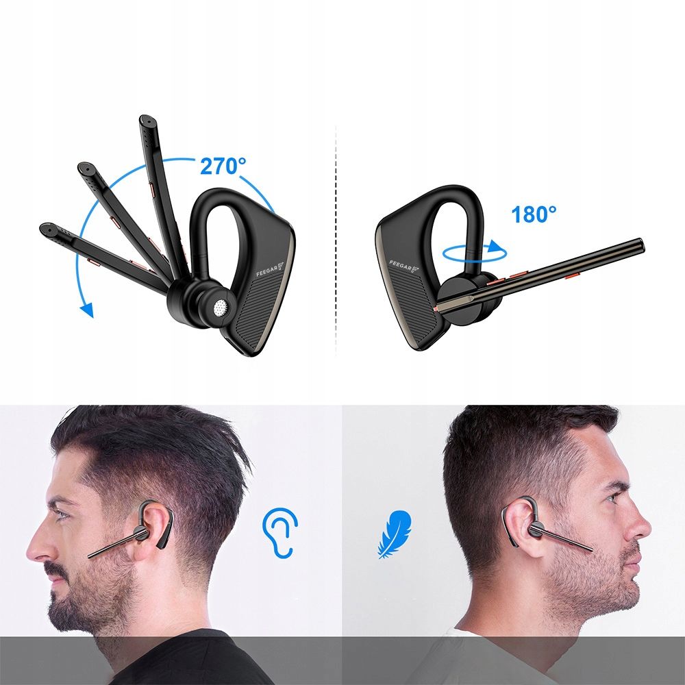 Słuchawka Bluetooth 5.2 Feegar Bond Se 24H Cvc Dsp
