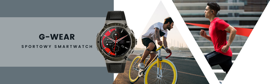Smartwatch G-WEAR czarny zegarek sportowy multifunkcyjny Watchmark
