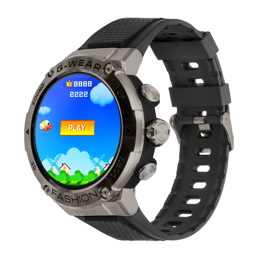 Smartwatch G-WEAR czarny zegarek sportowy multifunkcyjny Watchmark