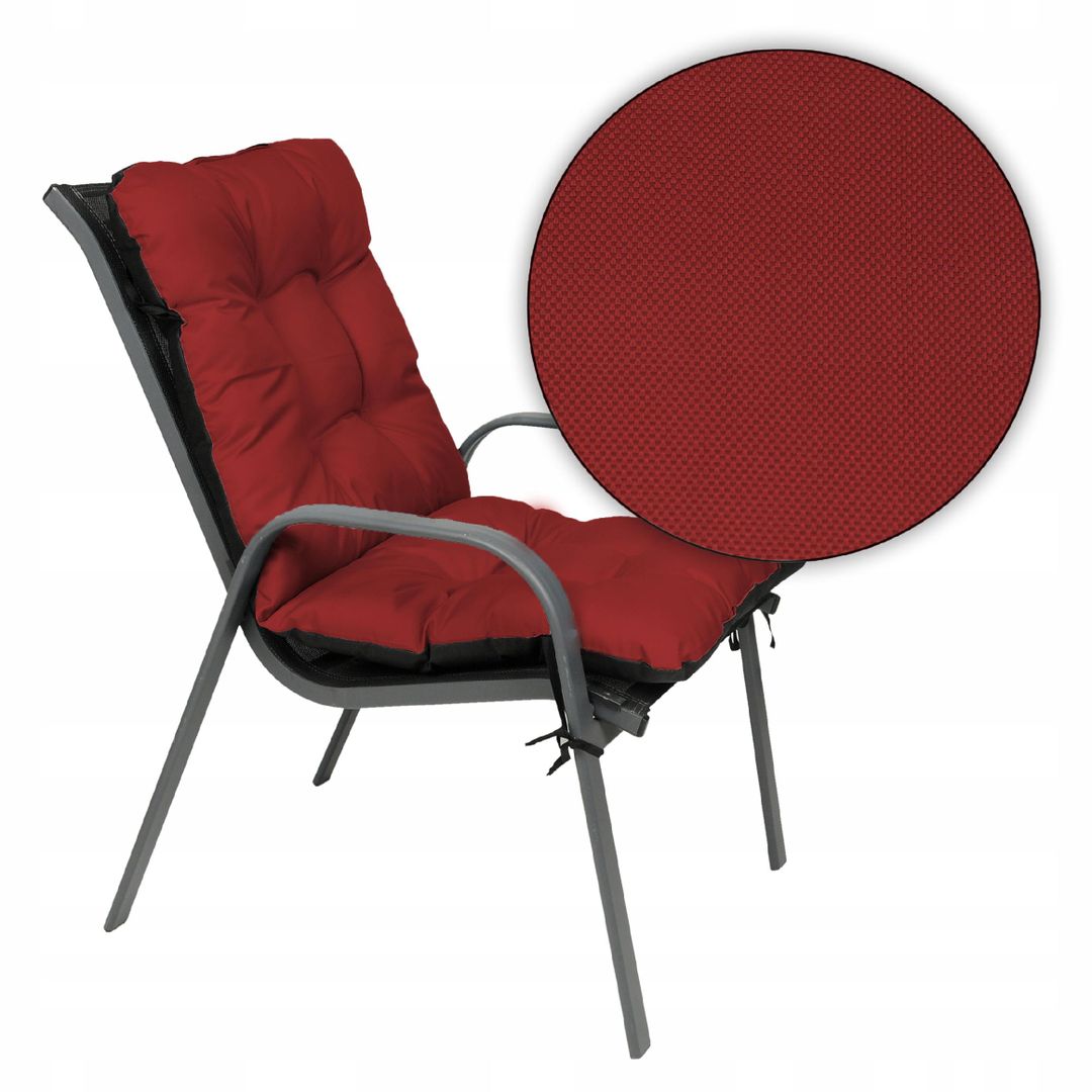 Poduszka na krzesło ogrodowe leżak 48x48x48 bordo