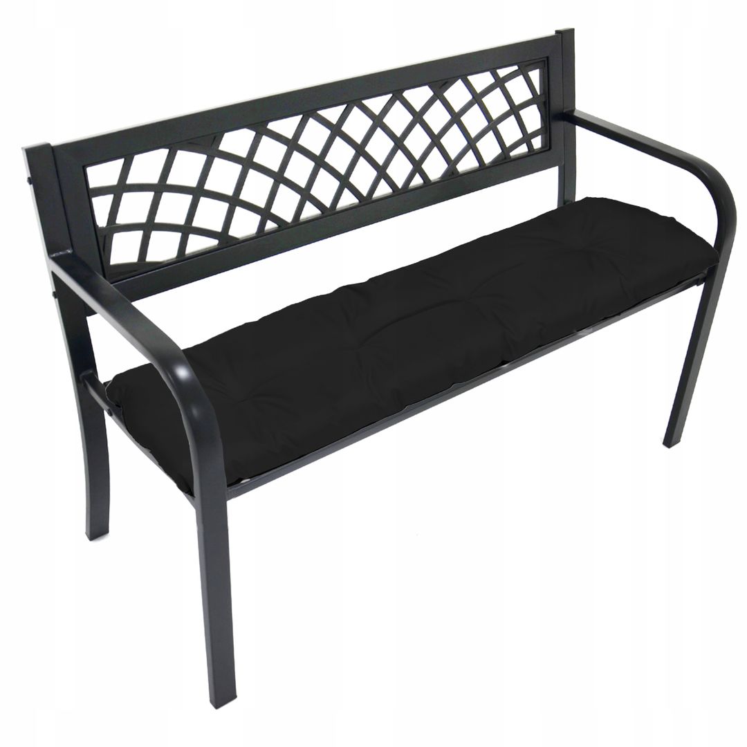 Poduszka na ławkę ogrodową huśtawkę 120x38 czarny
