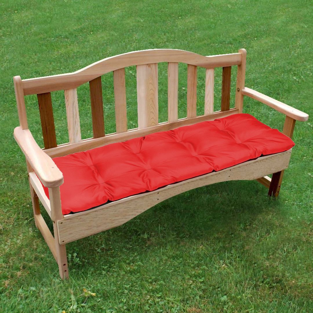 Poduszka na ławkę ogrodową huśtawkę 120x50 czerw