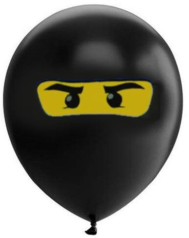 ZESTAW BALONÓW BALON NINJA URODZINY PRZYJĘCIE 10 SZT