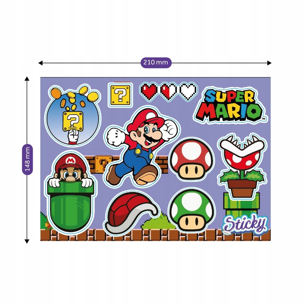 Naklejki na zeszyt bajki MARIO
