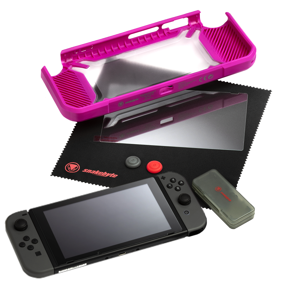 snakebyte Tough:Kit etui pokrowiec Nintendo Switch różowy z akcesoriami