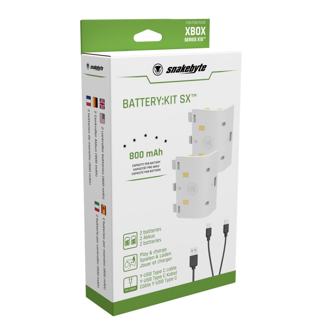 snakebyte Battery:Kit SX akumulatory do kontrolera Xbox Series 2x800 białe