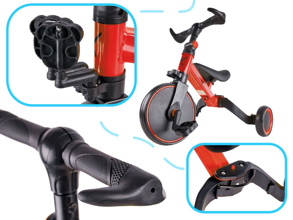ROWEREK TRIKE FIX MINI BIEGOWY 3W1 CZERWONY
